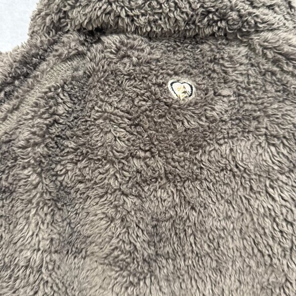 Kuhl Vest Womens Medium Sherpa Fleece Full Zip Hooded Silver Oak Embroidered - Picture 12 of 15